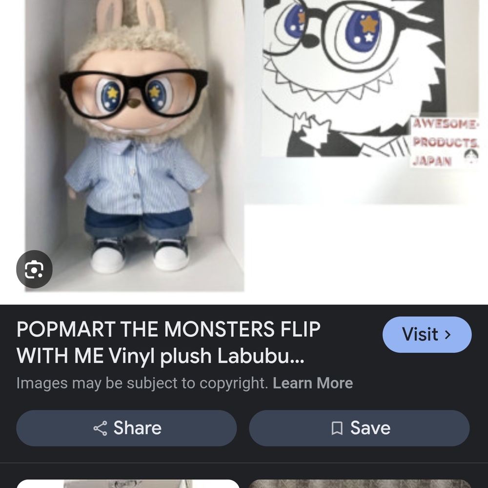 Labubu Vinyl Plush Toy FLIP W MR BNIB